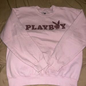 PLAYBOY Light Pink Crewneck Sweater